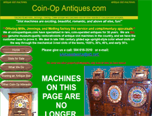 Tablet Screenshot of coinopantiques.com
